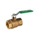 609-9241NL Series - Lead Free Forged Full Port Brass Ball Valve, FxF, Steel Handle