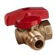 609-9694 Series - Forged Brass Angle Ball Valve, 1 Piece Body, FxFlare, Lever Handle