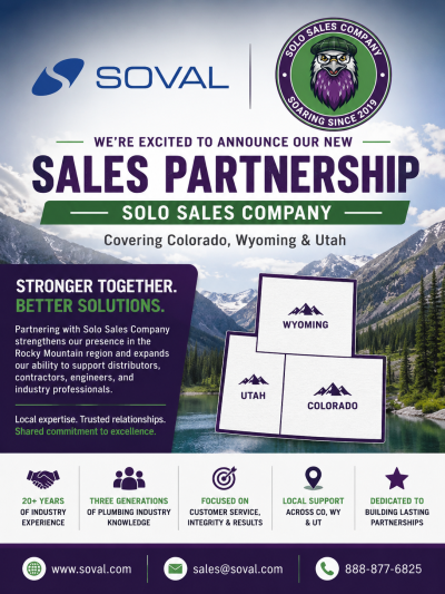 Soval Announces New Sales Partnership with Solo Sales Company